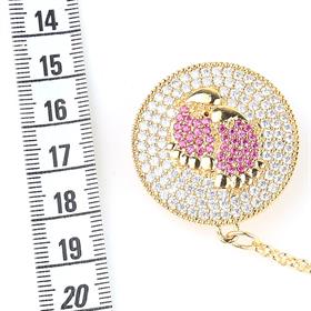 Ayak Figürlü, Zirkon Taşlı Emzik Askısı