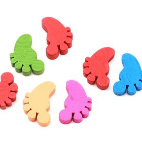 Ayak Şeklinde Ahşap Boncuk (5 Adet)