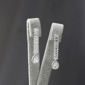 Baget Zirkon Taşlı Abiye Kolye, Bileklik ve Küpe Seti