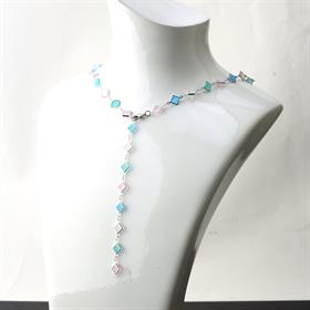 Baklava Sedef Taşlı Y Kolye