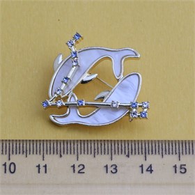 Balık Burcu Temalı Mineli Broş