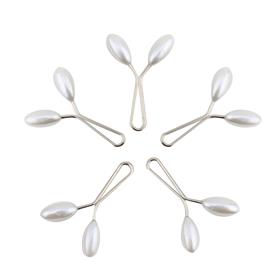 Beyaz Damla Eşarp Şal Tokası 12 adet