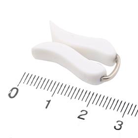 Beyaz Lale Eşarp Şal Klipsi