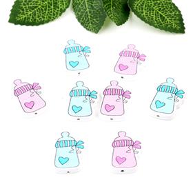 Biberon Şeklinde Ahşap Emzik Zinciri Boncuğu