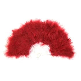 Bordo Tüylü Gelin ve Nedime Yelpazesi