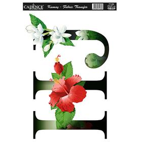 Cadence Çiçekli Harf Kumaş Transfer FT-56