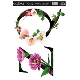 Cadence Çiçekli Harf Kumaş Transfer FT-62