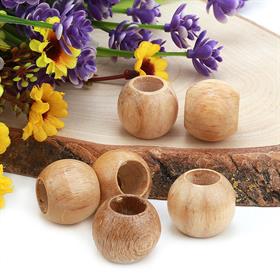 Çanta ve Makrome Boncuğu Ahşap 22 mm 10 adet