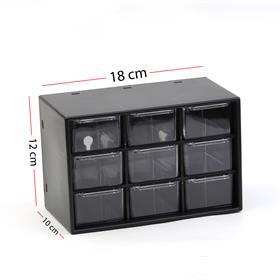 Çekmeceli Taş ve Boncuk Saklama Kutusu Siyah