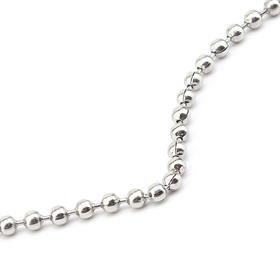 Çelik Top Kolye Zinciri 45 cm Gümüş Renk