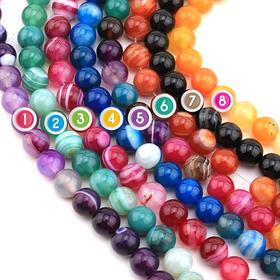 Damarlı Parlak Akik Boncuk