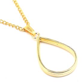 Damla Şeklinde Epoksi Reçine Kolye Aparatı Gold