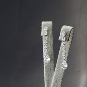 Damla Zirkon Taşlı Abiye Kolye, Bileklik ve Küpe Seti