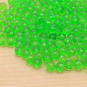 Deliksiz Plastik Boncuk 4 mm Açık Yeşil