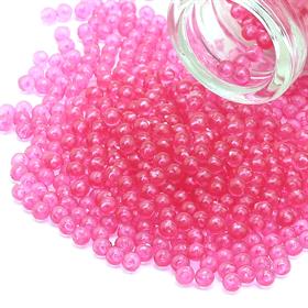 Deliksiz Plastik Boncuk 4 mm Fuşya