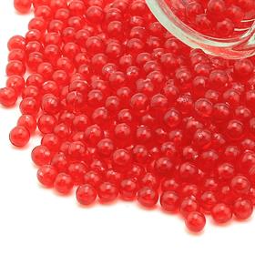 Deliksiz Plastik Boncuk 4 mm Kırmızı