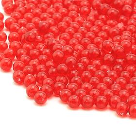 Deliksiz Plastik Boncuk 4 mm Kırmızı