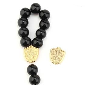 Desenli Metal Üçgen Altın