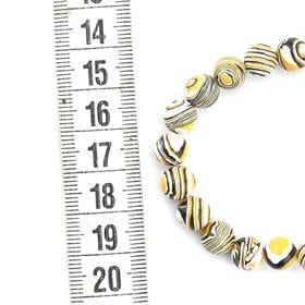 Desenli Sarı Malahit Taşı Boncuk