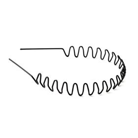 Desenli Siyah Metal Tel Taç