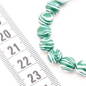 Desenli Yeşil Malahit Boncuk