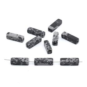 Dikdörtgen Obsidyen Taşı Boncuk