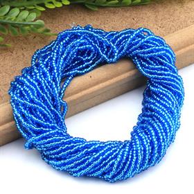 Dizi Kum Boncuk Şeffaf Mavi 2 mm 11/0