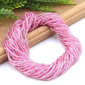 Dizi Kum Boncuk Şeffaf Pembe 2 mm 11/0