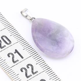 Doğal Ametist Taşı Damla Kolye Ucu