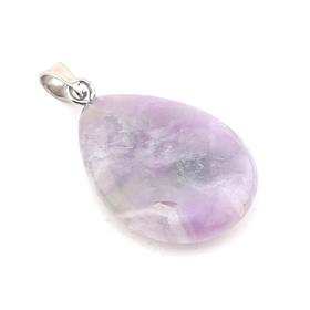 Doğal Ametist Taşı Damla Kolye Ucu