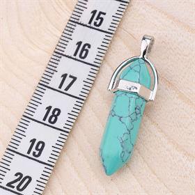 Doğal Turkuaz Taş Takı Ucu