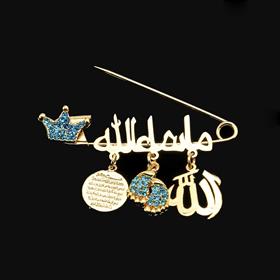 Dualı Bebek İğnesi Mavi Taç Model