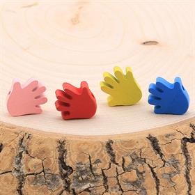 El Figür Ahşap Emzik Zinciri Boncuğu