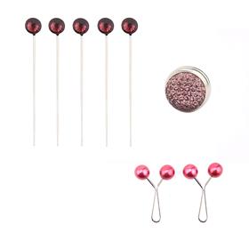 Eşarp Aksesuar Seti Bordo 8 Parça