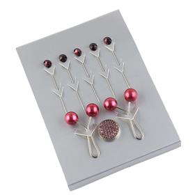 Eşarp Aksesuar Seti Bordo 8 Parça