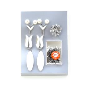 Eşarp ve Şal Takı Seti Beyaz