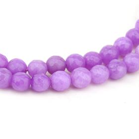 Fasetli Lila Kuvars Taşı Boncuk 8 mm