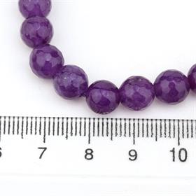 Fasetli Mor Kuvars Taşı Boncuk 8 mm