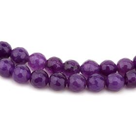 Fasetli Mor Kuvars Taşı Boncuk 8 mm