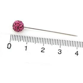 Fuşya Taşlı Toplu Eşarp Şal İğnesi 12 adet
