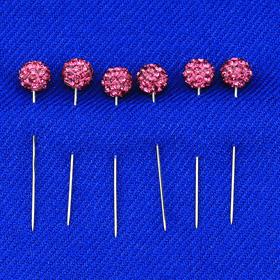 Fuşya Taşlı Toplu Eşarp Şal İğnesi 12 adet