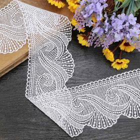 Geniş Güpür Dantel Beyaz 727