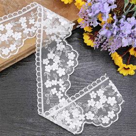 Geniş Güpür Dantel Kırık Beyaz 3406