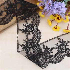 Geniş Güpür Dantel Siyah 67