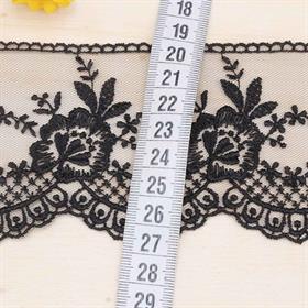 Geniş Güpür Dantel Siyah 67