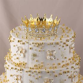 Gold Altın Pasta Tacı