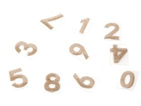 Gold Taşlı Ütüyle Yapışan Rakam