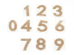 Gold Taşlı Ütüyle Yapışan Rakam