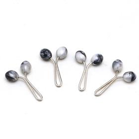 Gri Akik Taşlı Eşarp Şal Klipsi 12 adet