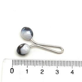 Gri Akik Taşlı Eşarp Şal Klipsi 12 adet